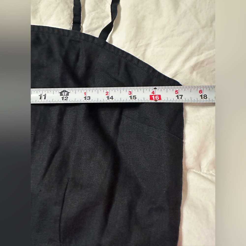 Outerknown Eclipse Tank Women's Black Button-Up Linen Crop Top - NWT - Size L - Picture 10 of 10